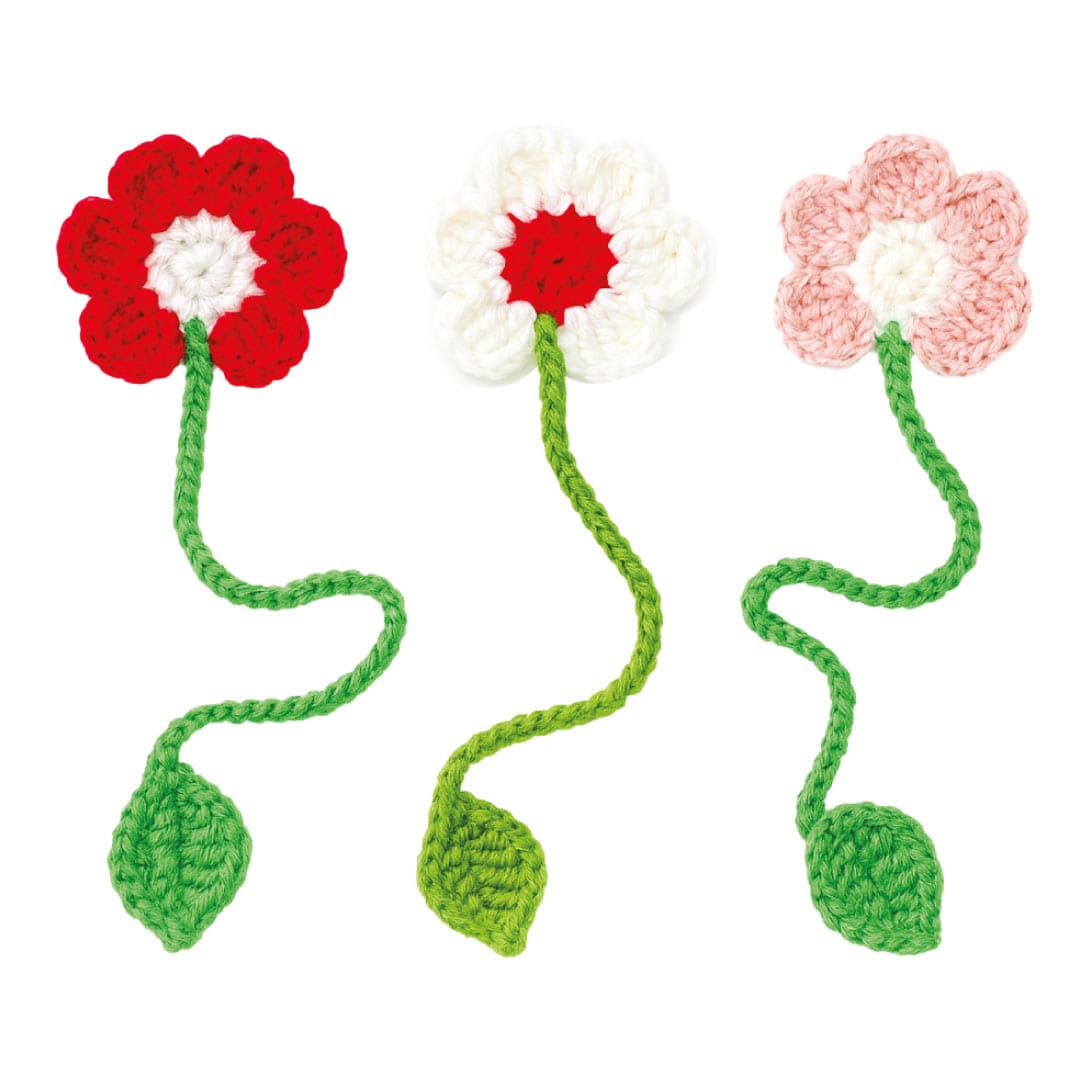 Amigurumi Örgü Papatyalı Kitap Ayracı