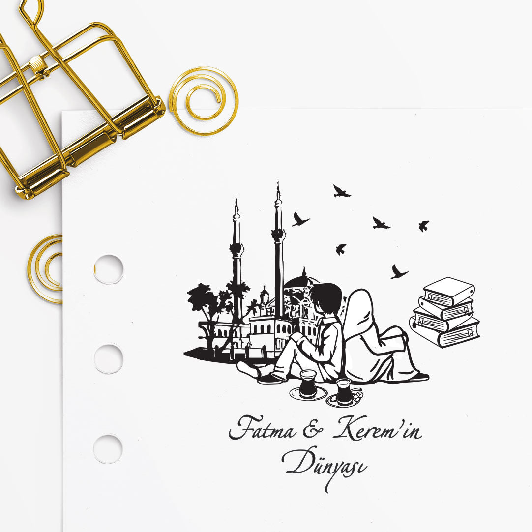 Cami Önünde Çaysever Sevgili Mührü