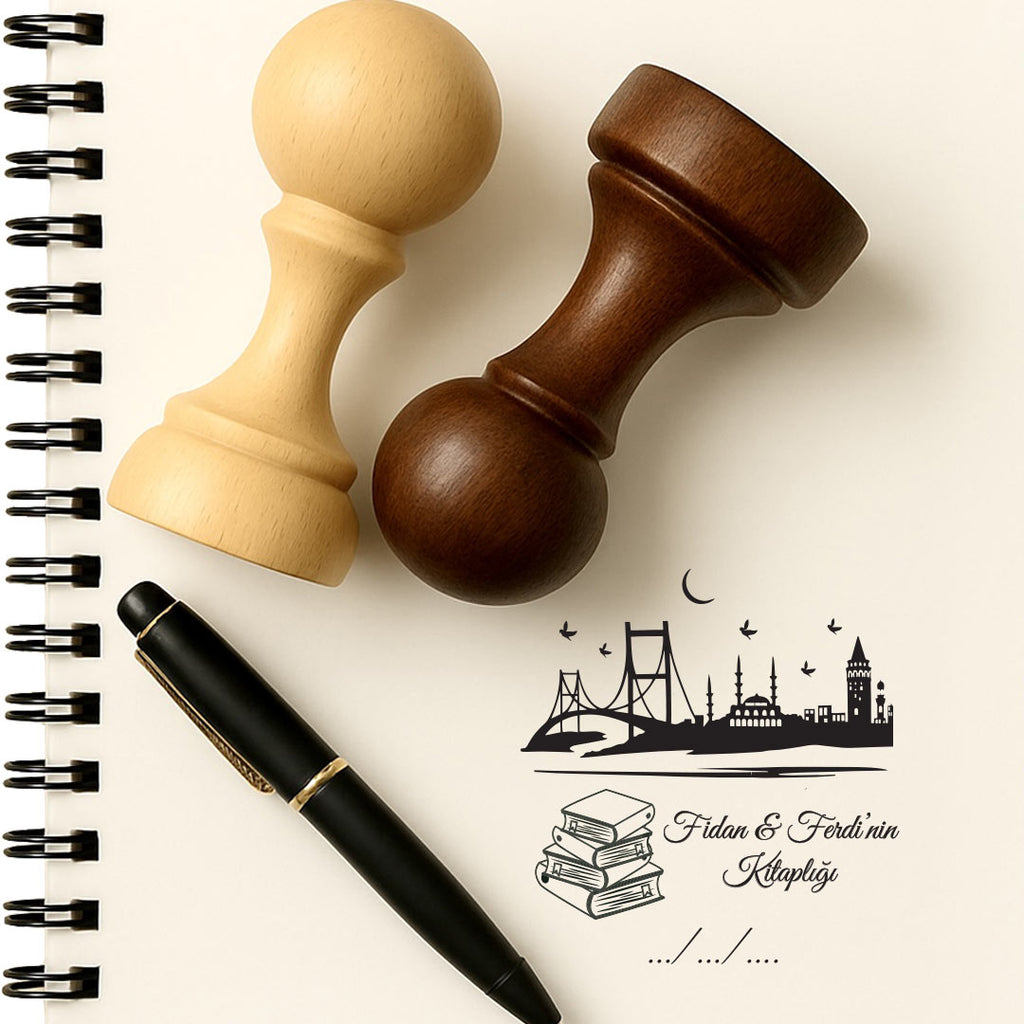 İstanbul Manzaralı Kitap Mührü