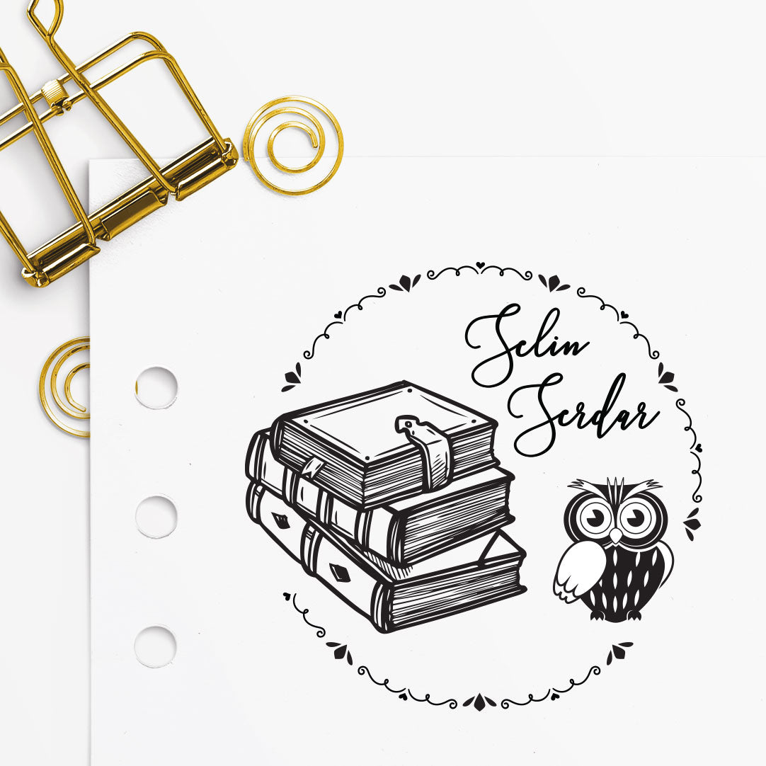Çerçeveli Kitap Baykuş Mührü