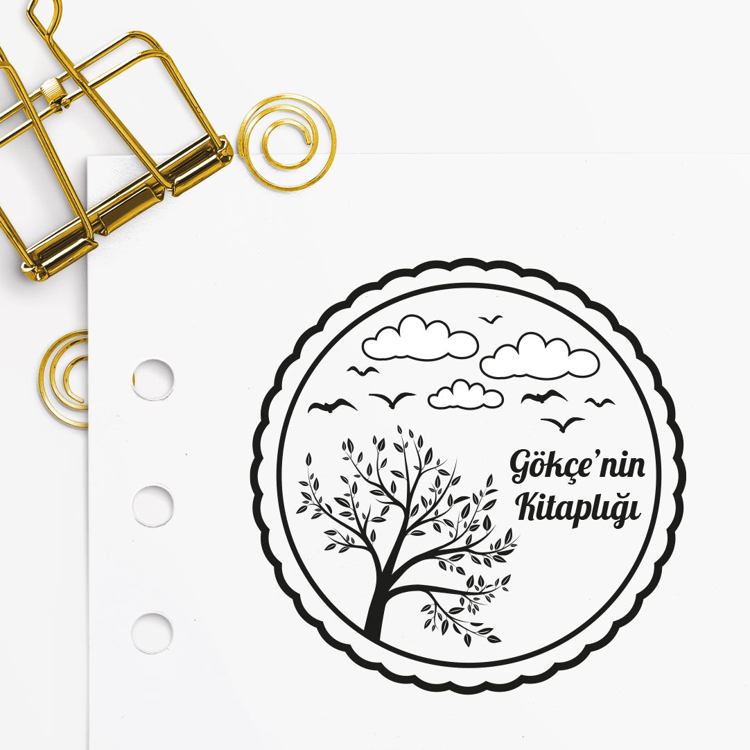 Çerçeveli Zeytin Ağacı Mührü