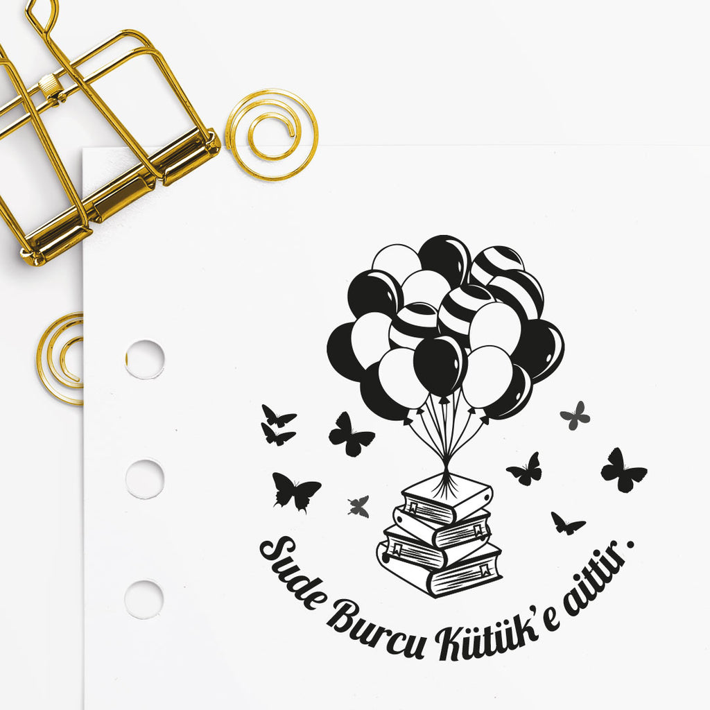 Balonlarla Uçan Kitap Mührü