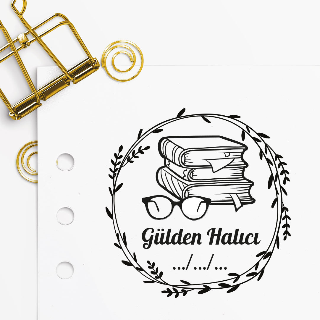 Çerçeveli Kitap Okuma Mührü