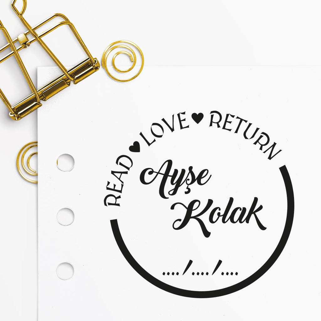 Çerçeveli Read Love Return İsim Mührü