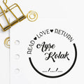 Çerçeveli Read Love Return İsim Mührü