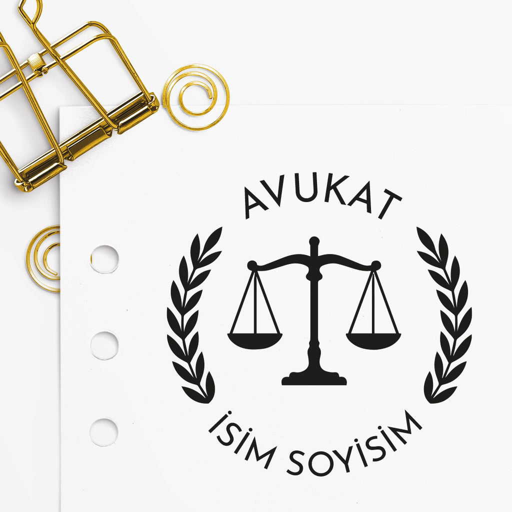 Çerçeveli Avukat Mührü
