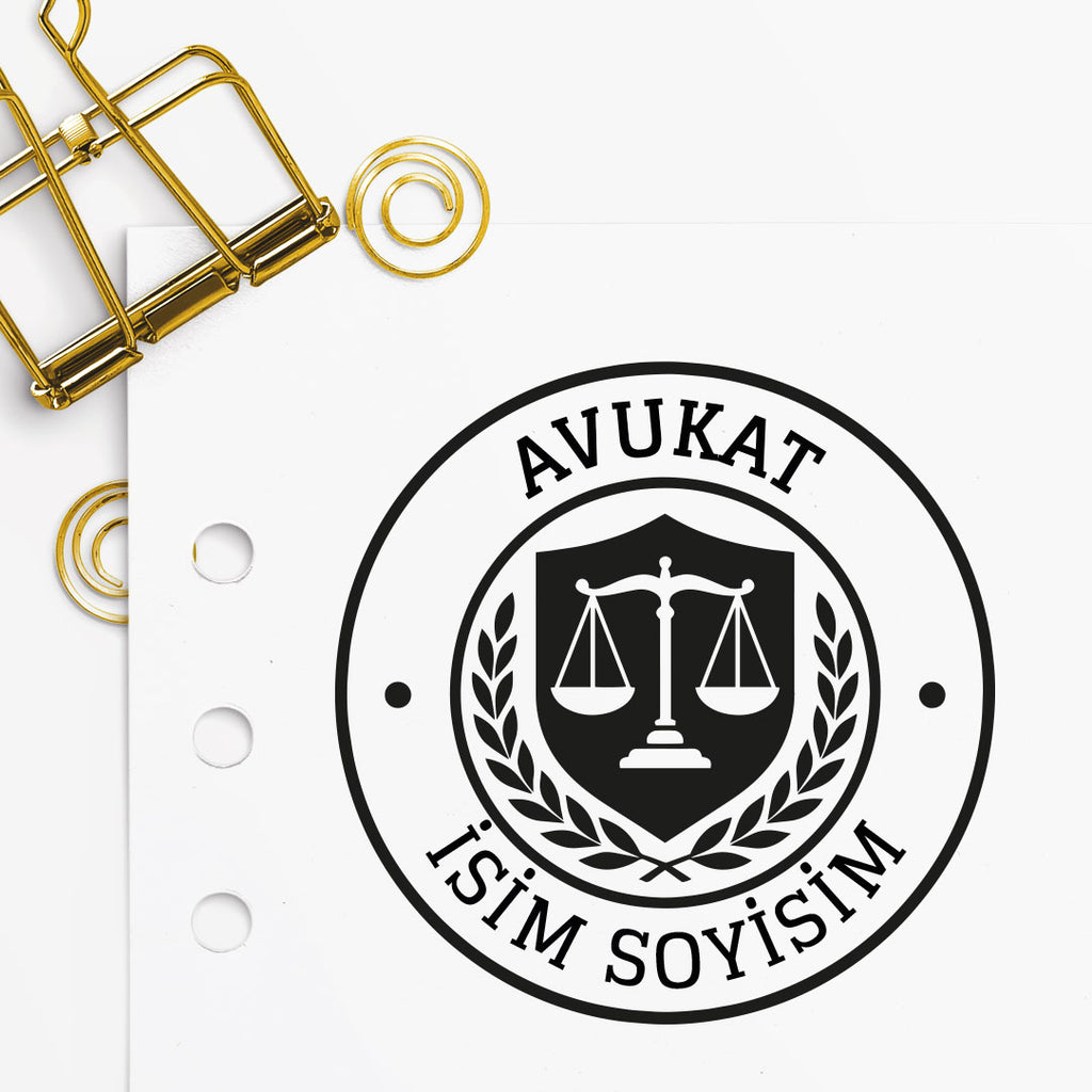 Çerçeveli Avukat Mührü 3