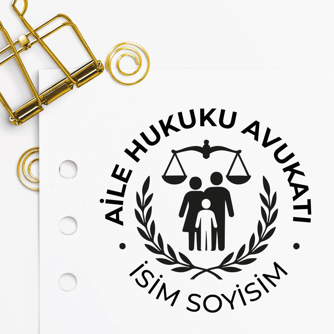 Çerçeveli Aile Hukuku Avukatı Mührü