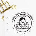 Çerçeveli El Sallayan Öğrenci Öğretmen Mührü
