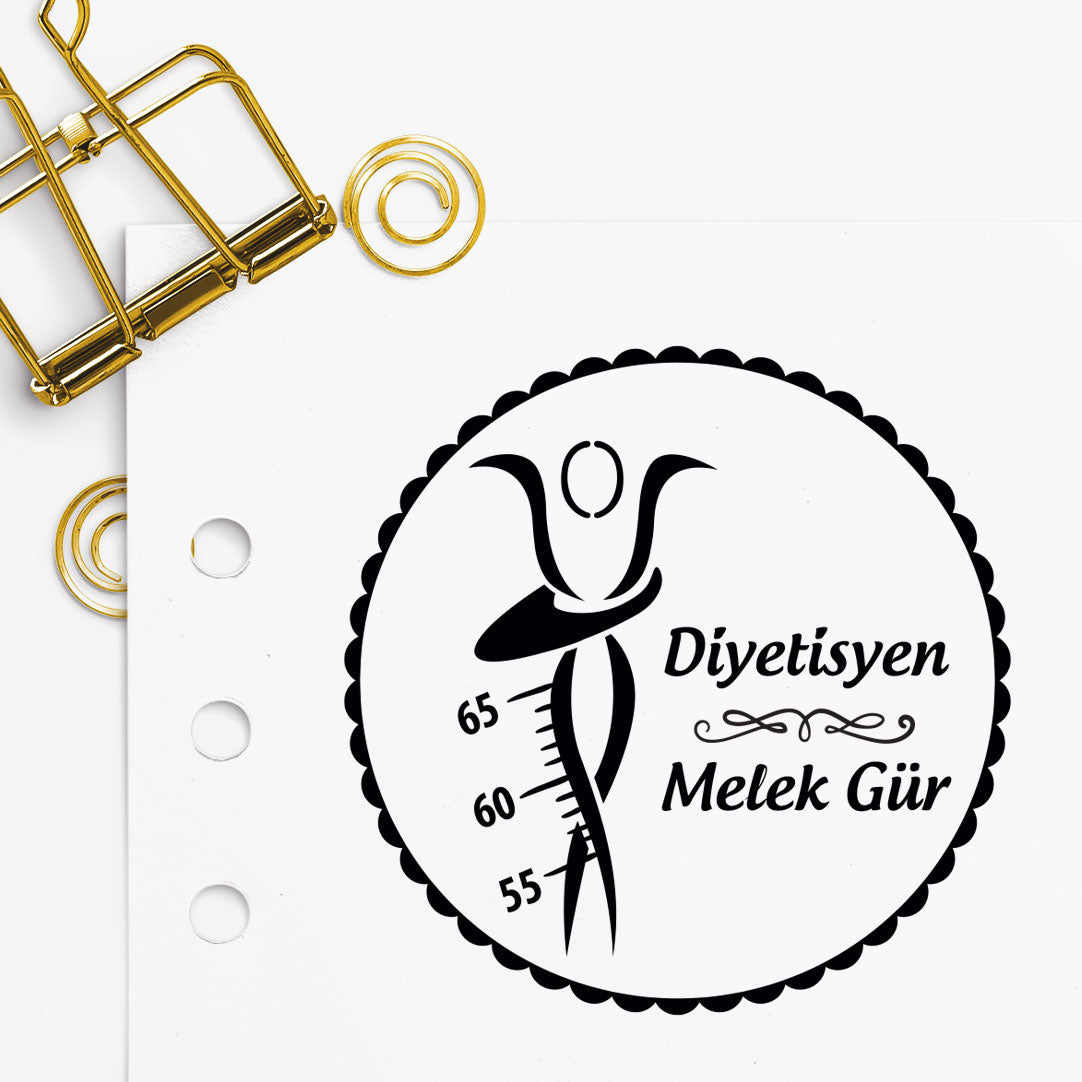 Çerçeveli Diyetisyen Mührü