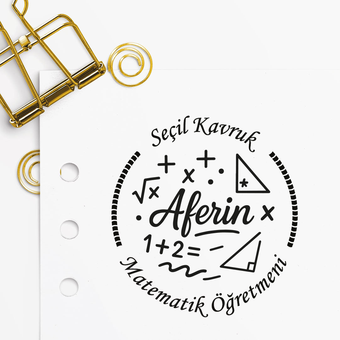 Aferin Matematik Öğretmeni Mührü