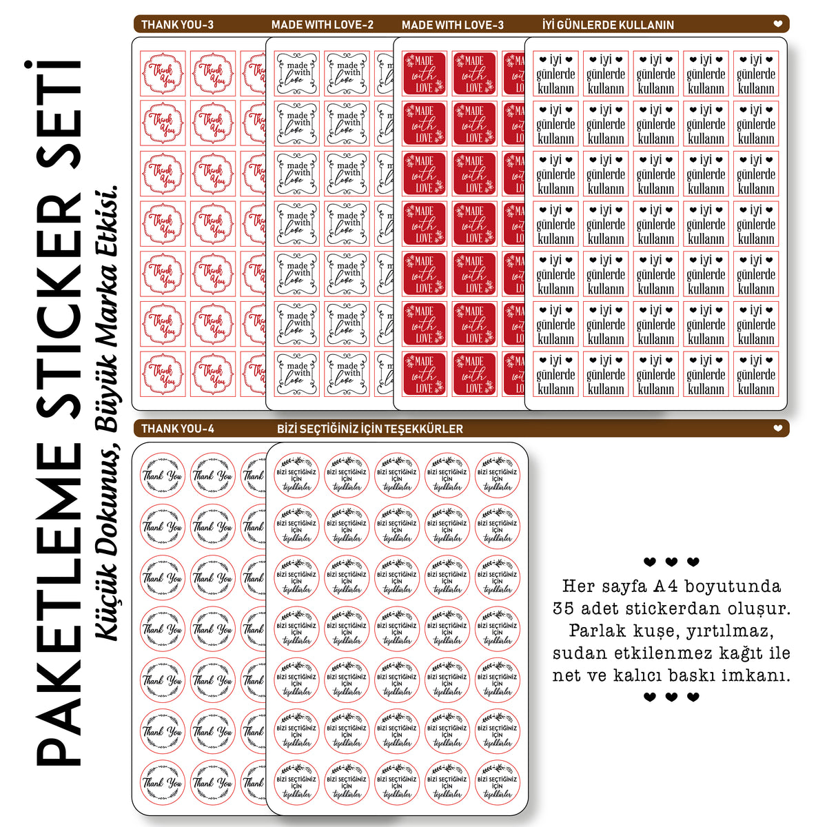 Paketleme Stickerı