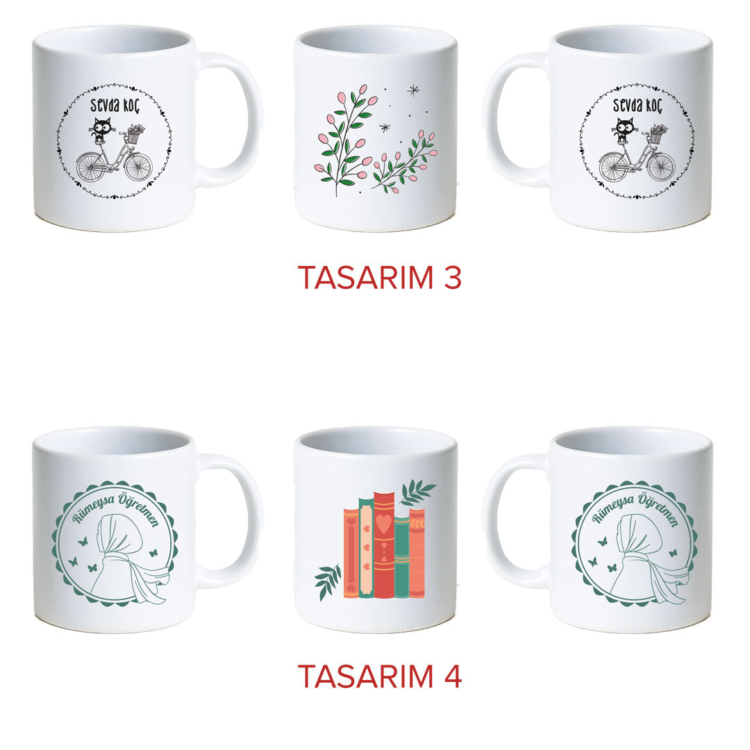 Özel tasarım kişiye özel kupa örneği, farklı tasarım