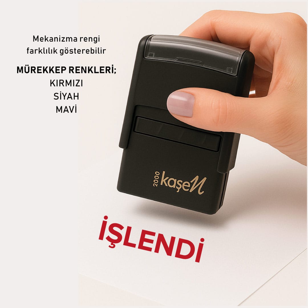 İşlendi, Okundu, Aslı Gibidir vb. Hazır Kaşe – İş yeri / Ofis / Şirket / Evrak Kaşesi