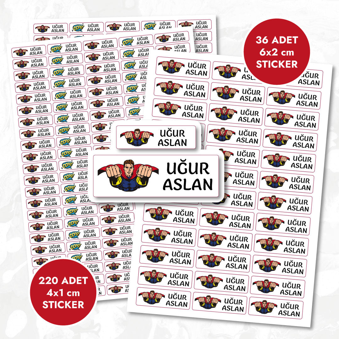 İsimli Superman Sticker