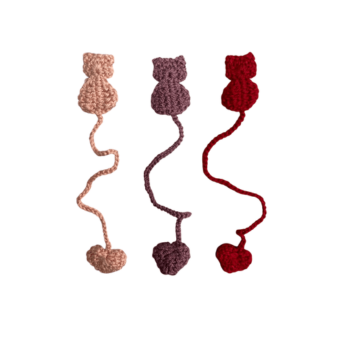 Amigurumi Örgü Kedili Kitap Ayracı